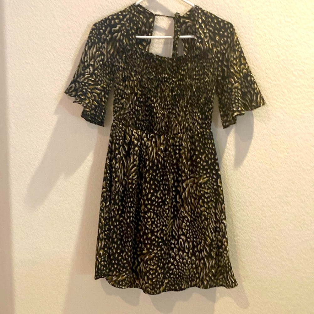 Lily Write woman’s Dress in Black/Brown and Cream